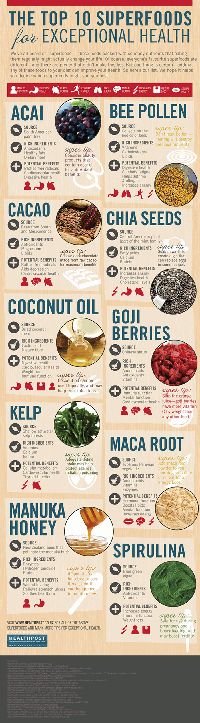 The Top 10 Superfoods For Exceptional Health